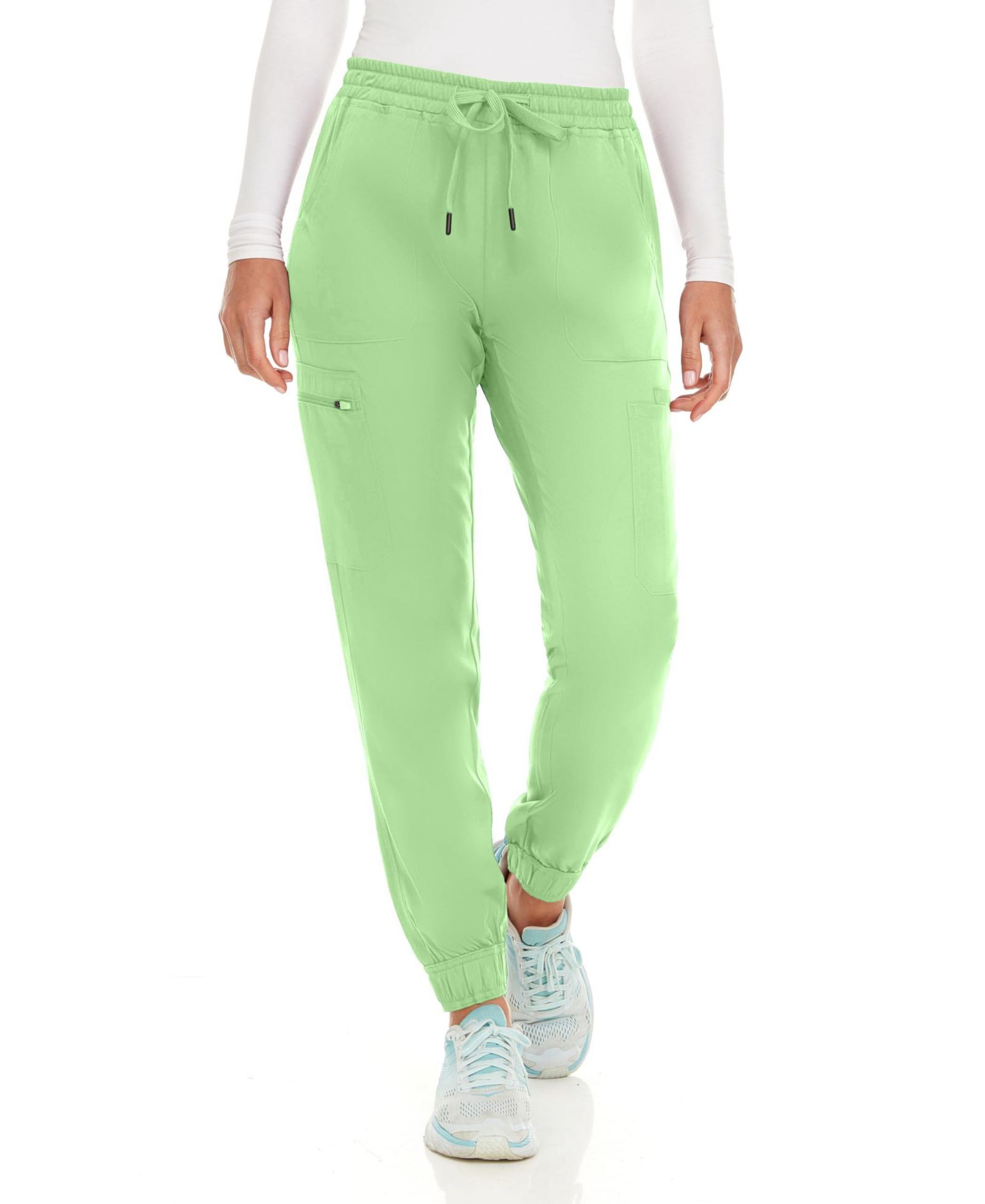 Medichic Women's Seven Pocket Cargo Scrub Pants Joggers with 4-Way Stretch