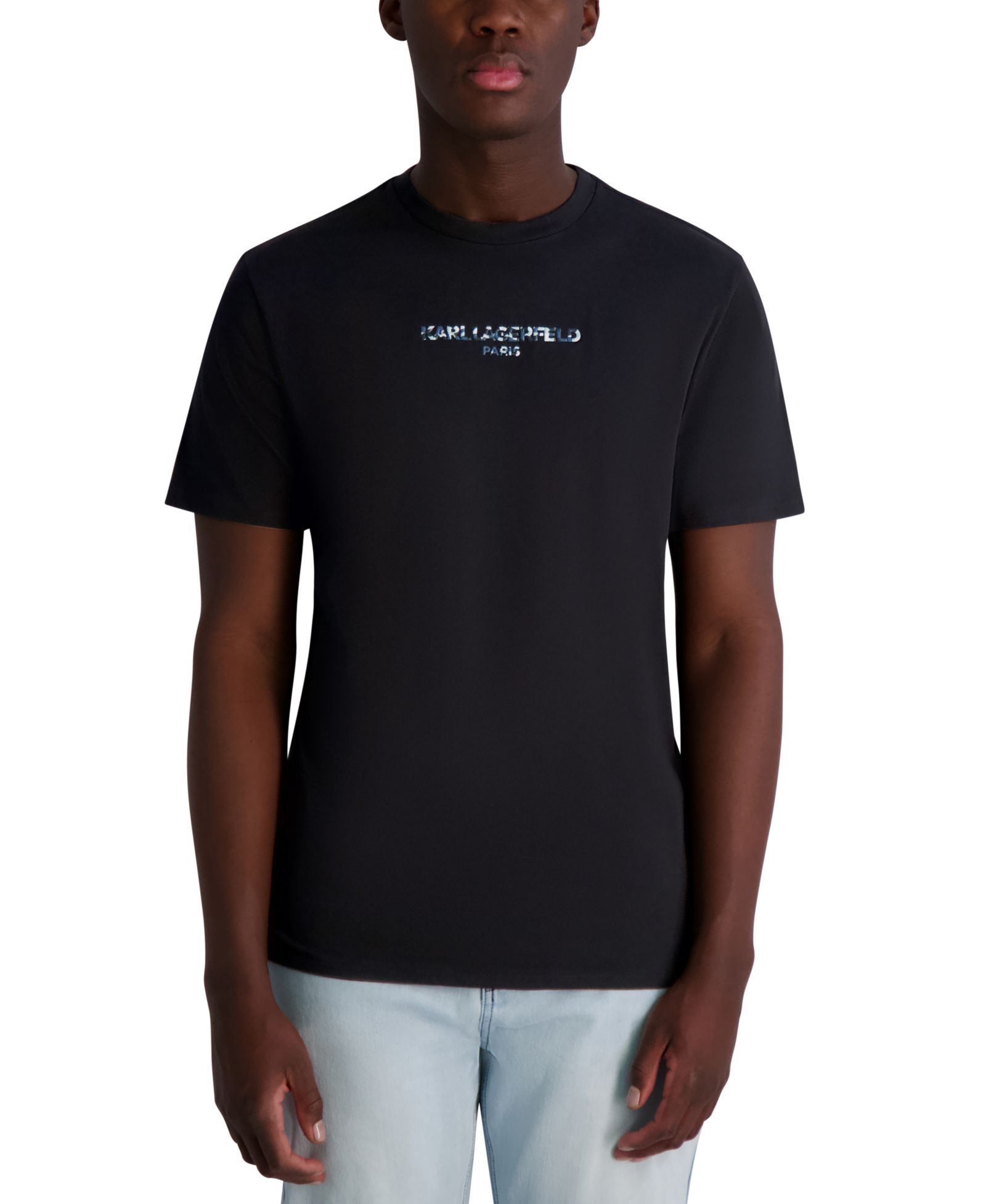 Karl Lagerfeld Paris Men's Camo Logo T-Shirt