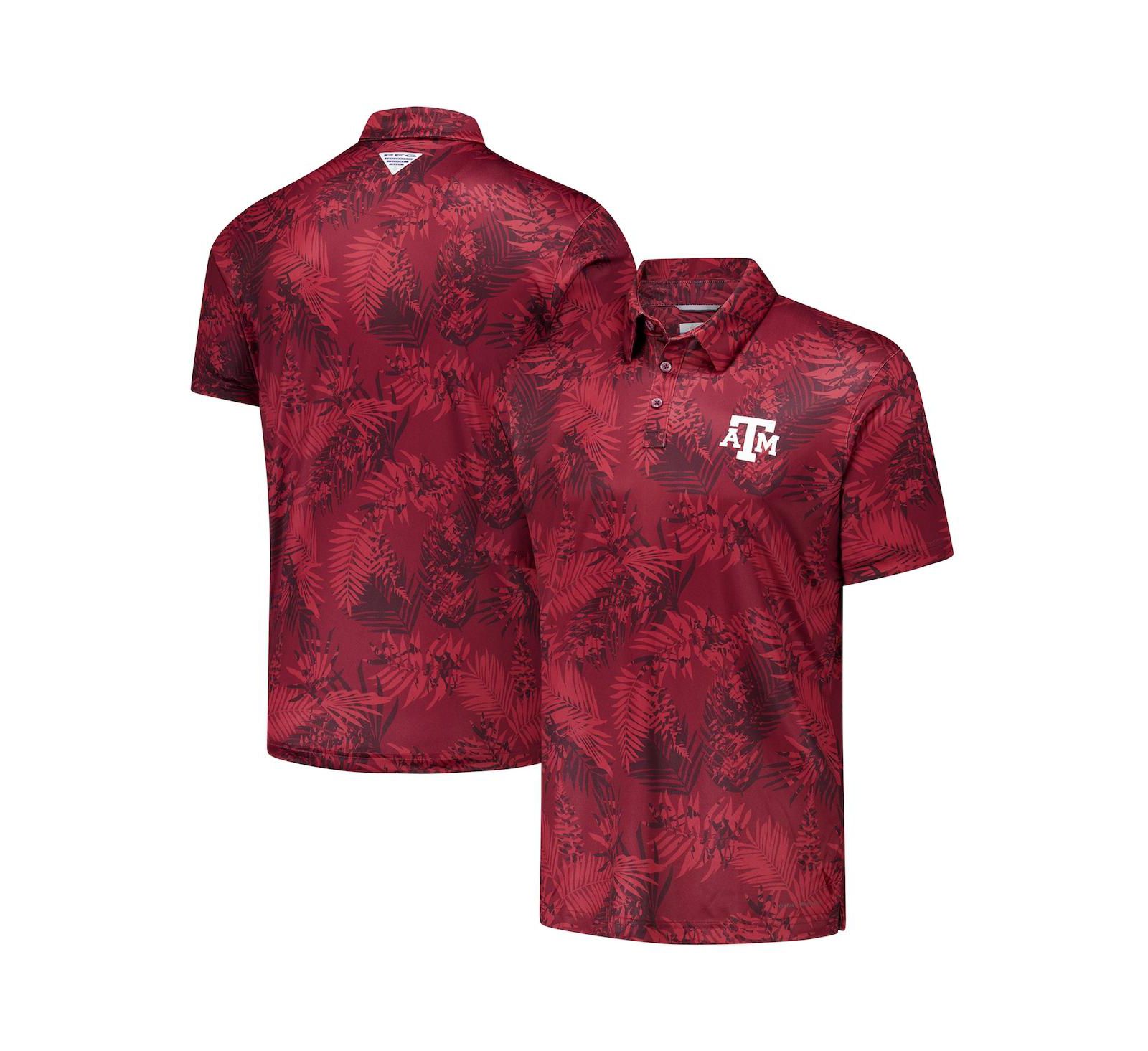 Мужская рубашка-поло Columbia Maroon Texas A&M Aggies PFG Super Terminal Tackle
