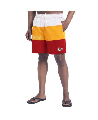 G-III Sports by Carl Banks Мужские плавательные шорты Sunrise Volley, красный/золотой, Kansas City Chiefs
