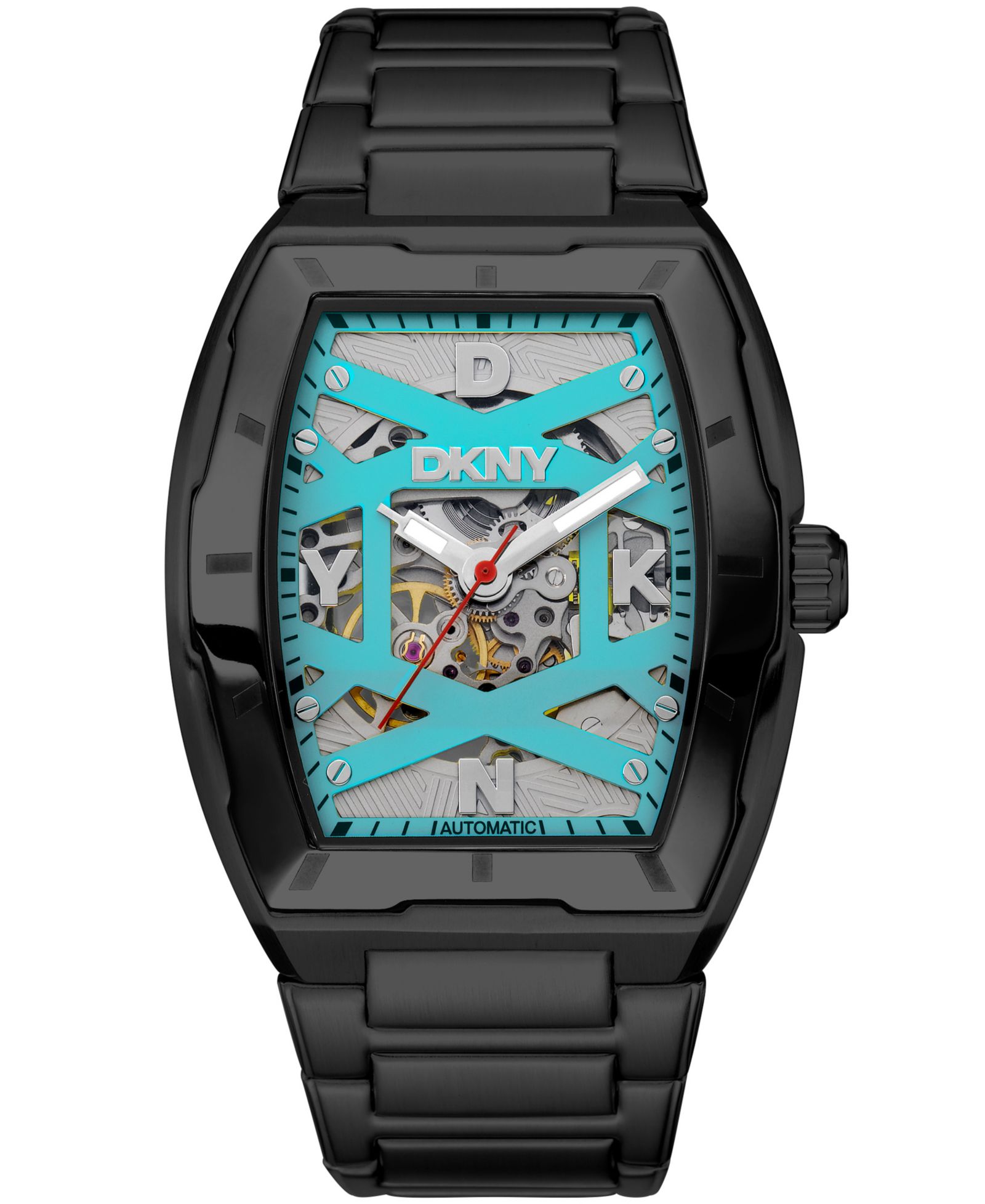 DKNY Men's Urban Automatic Black Stainless Steel Bracelet Watch, 51mm