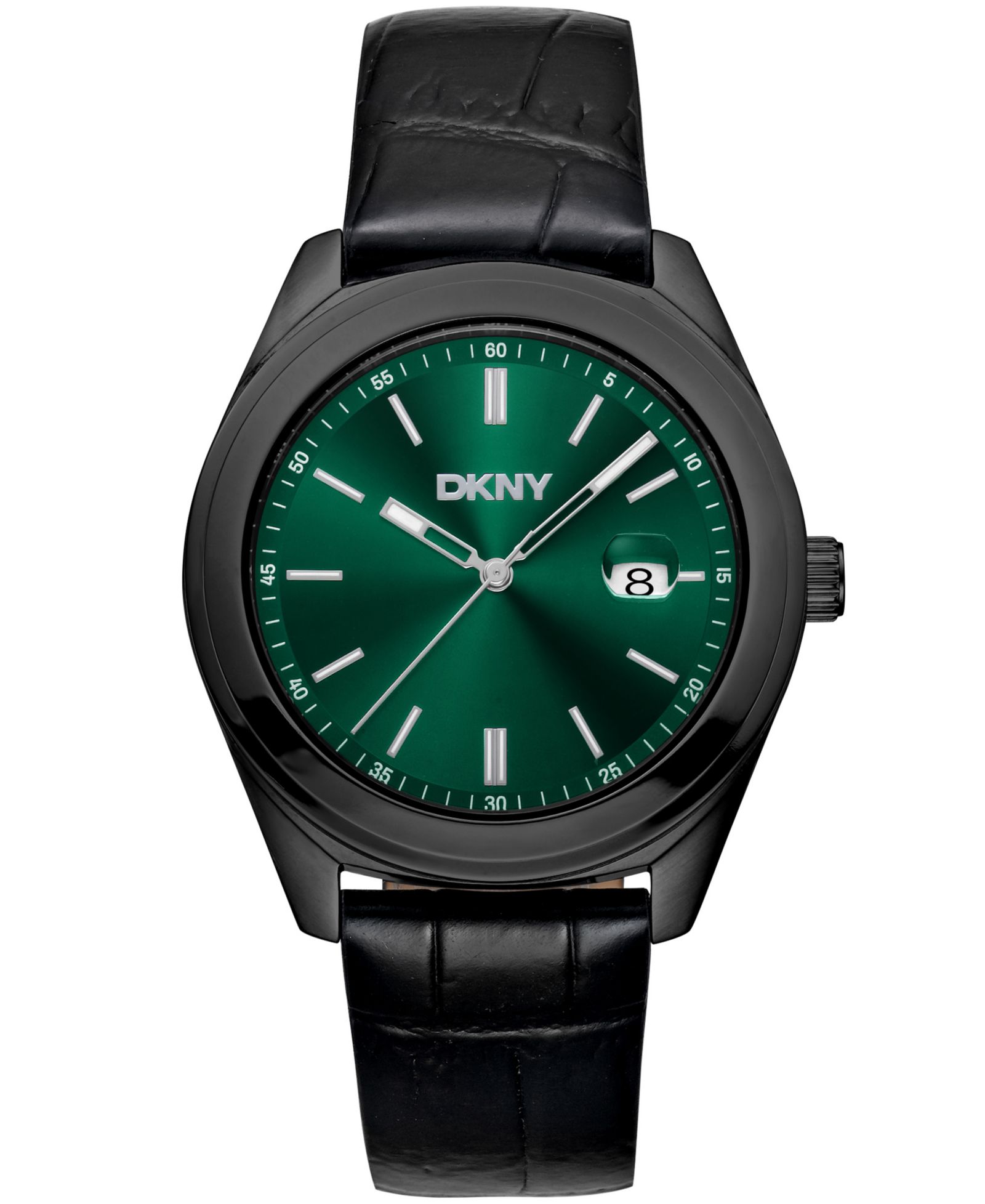 DKNY Men's Modernist Classics Black Leather Strap Watch, 40mm