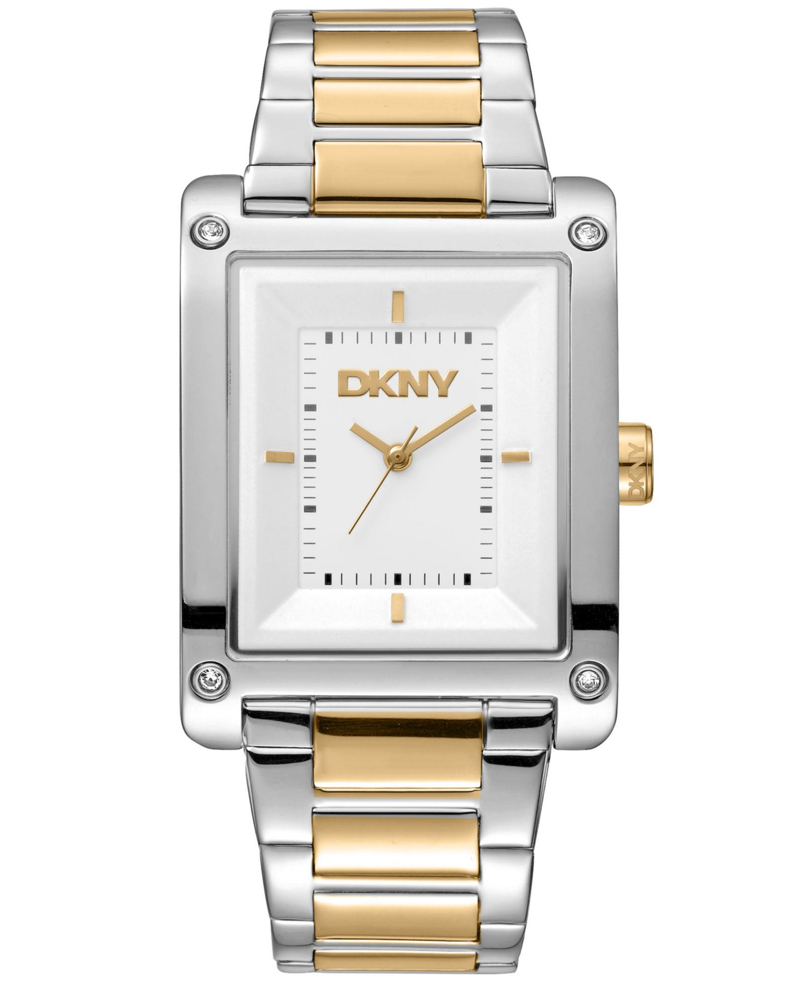 DKNY Женские часы Westside Maxi White Dial Gold Two-Tone Stainless Steel 31x41mm