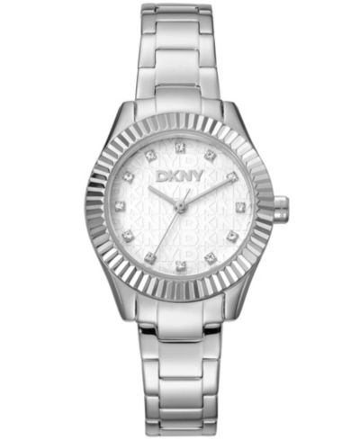DKNY Women's Chambers Glitz Stainless Steel Bracelet Watch, 30mm