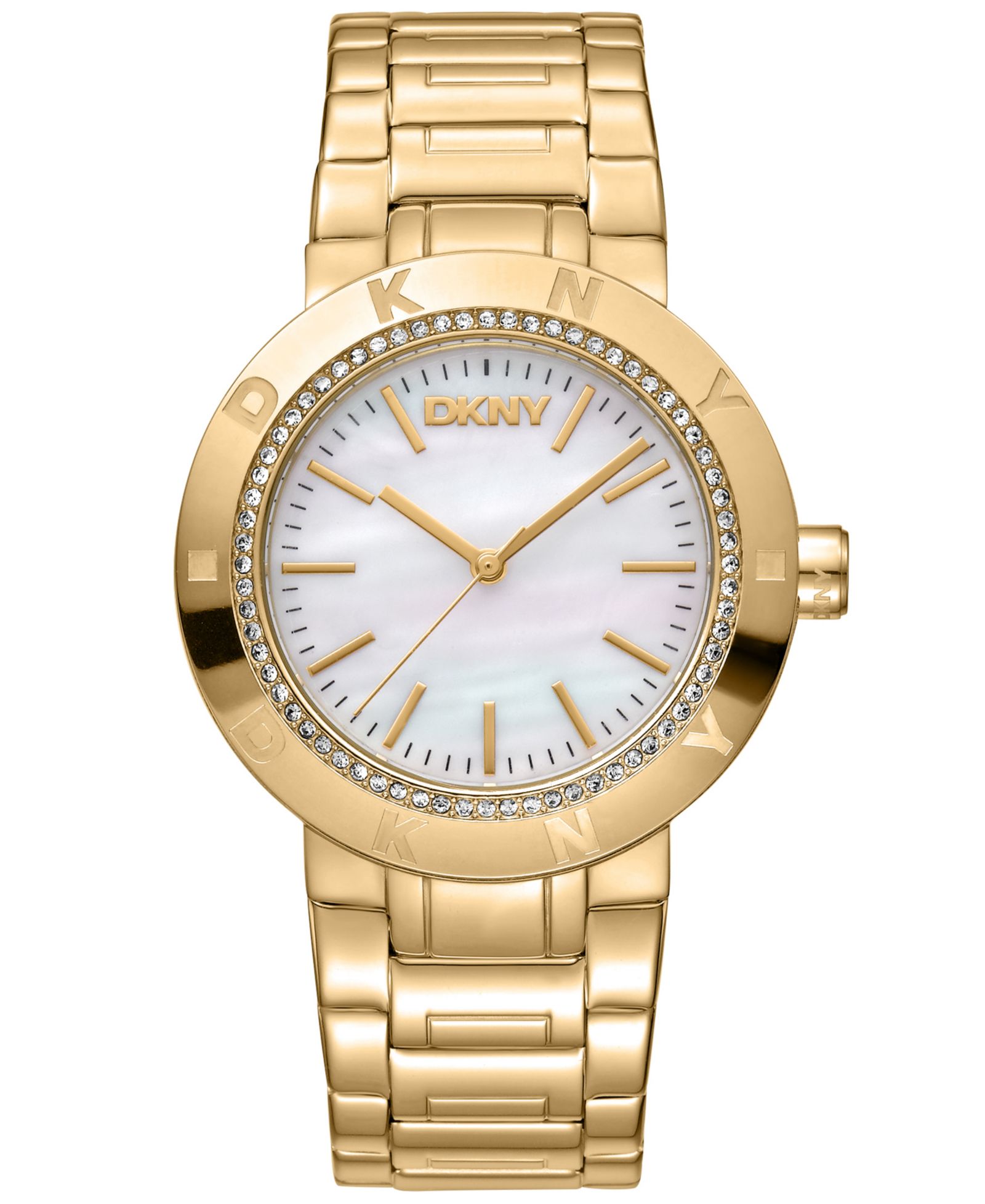 DKNY Women's Eastside Logo Gold-Tone Stainless Steel Bracelet Watch, 36mm