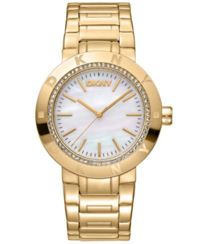 Женские наручные часы DKNY Eastside Logo из золотистой нержавеющей стали, 36mm