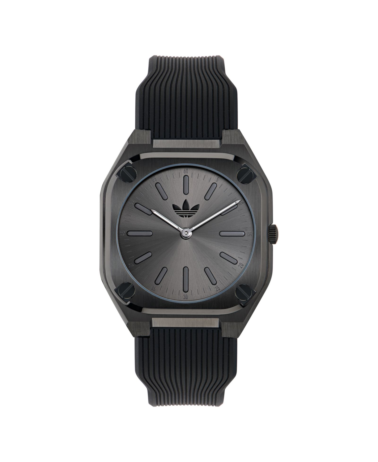 adidas Unisex Analog Black Silicone Watch, 39mm