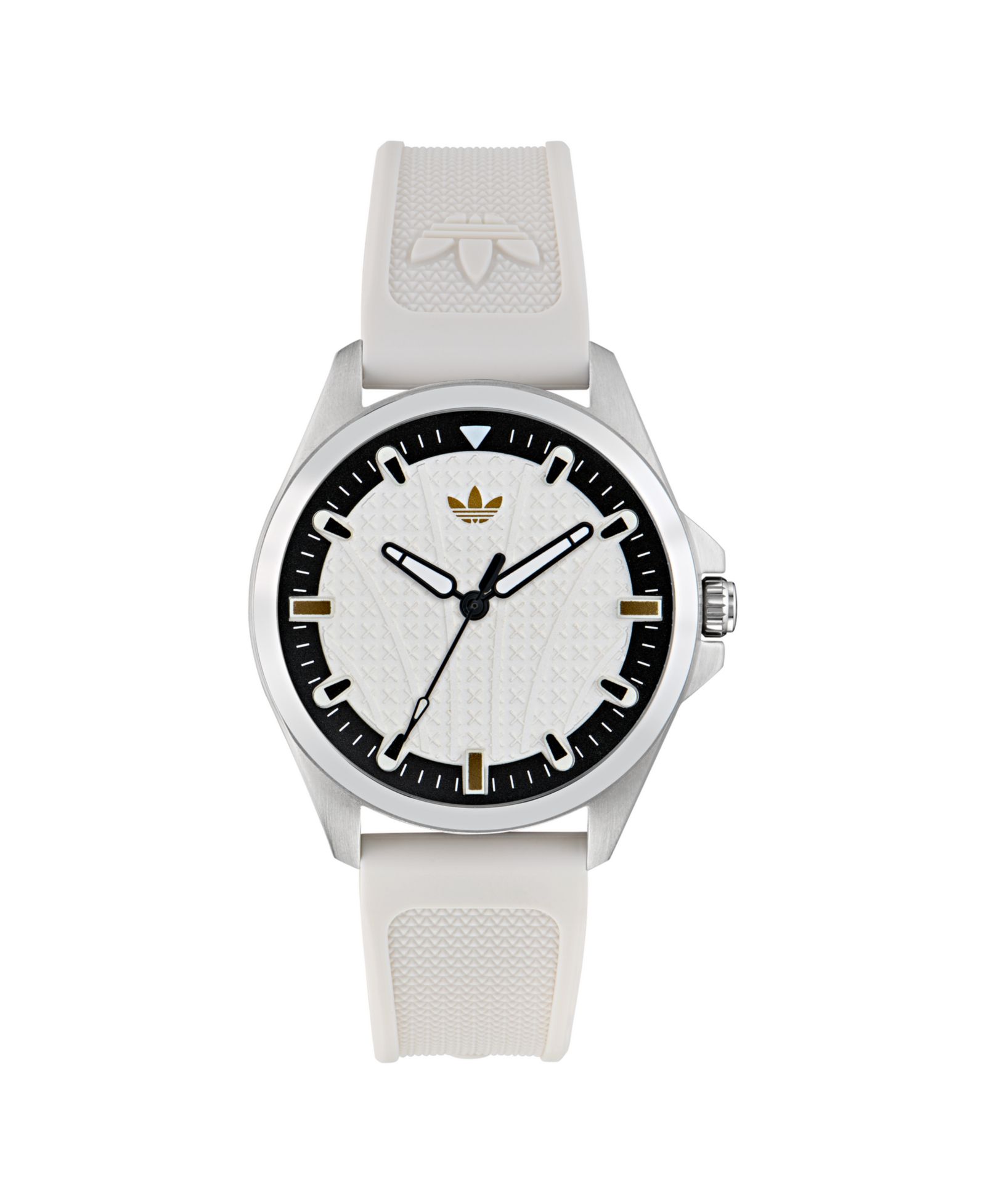 Белые силиконовые часы adidas Unisex Analog 40mm