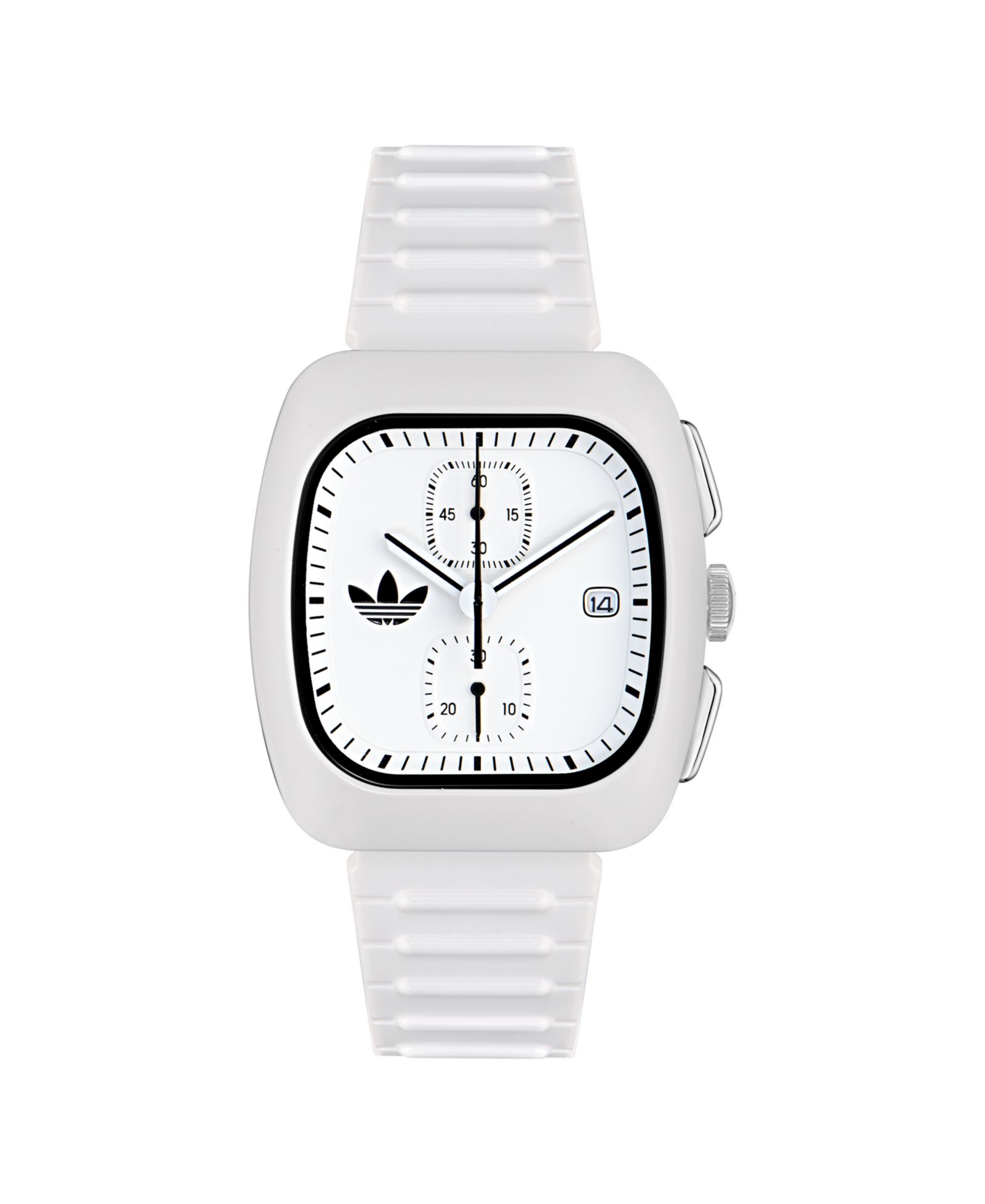 adidas Unisex Chronograph White Polyurethane Watch, 39mm