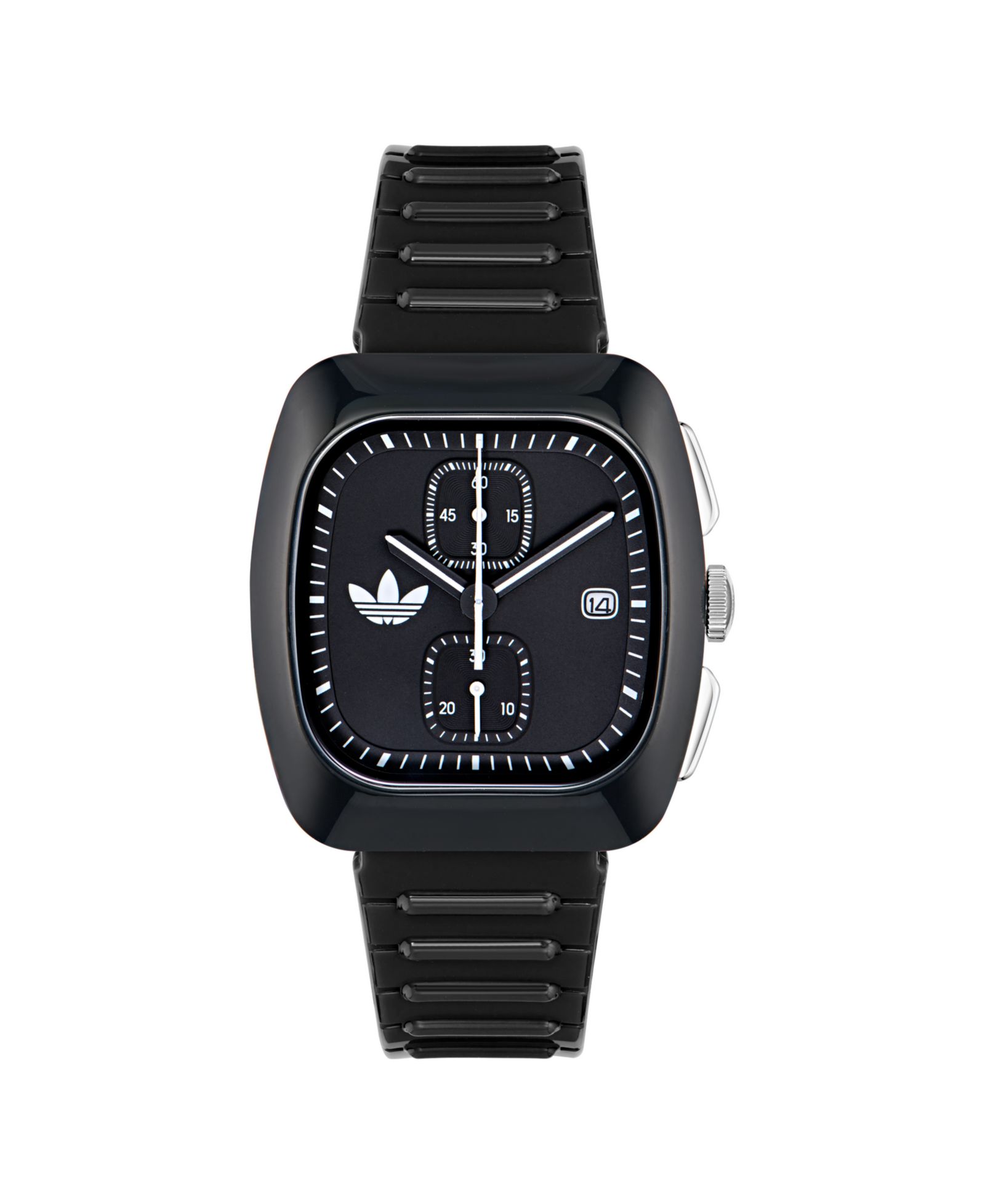 adidas Unisex Chronograph Black Polyurethane Watch, 39mm