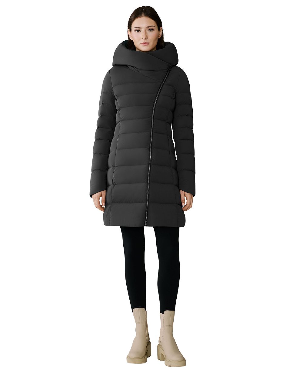 Soia & Kyo Women's Asym Zip Puffer Coat