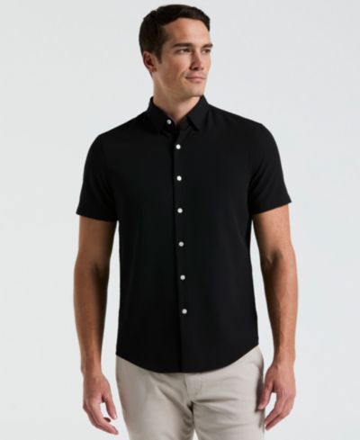 Perry Ellis Men's Slim-Fit Stretch Solid Button-Down Seersucker Shirt