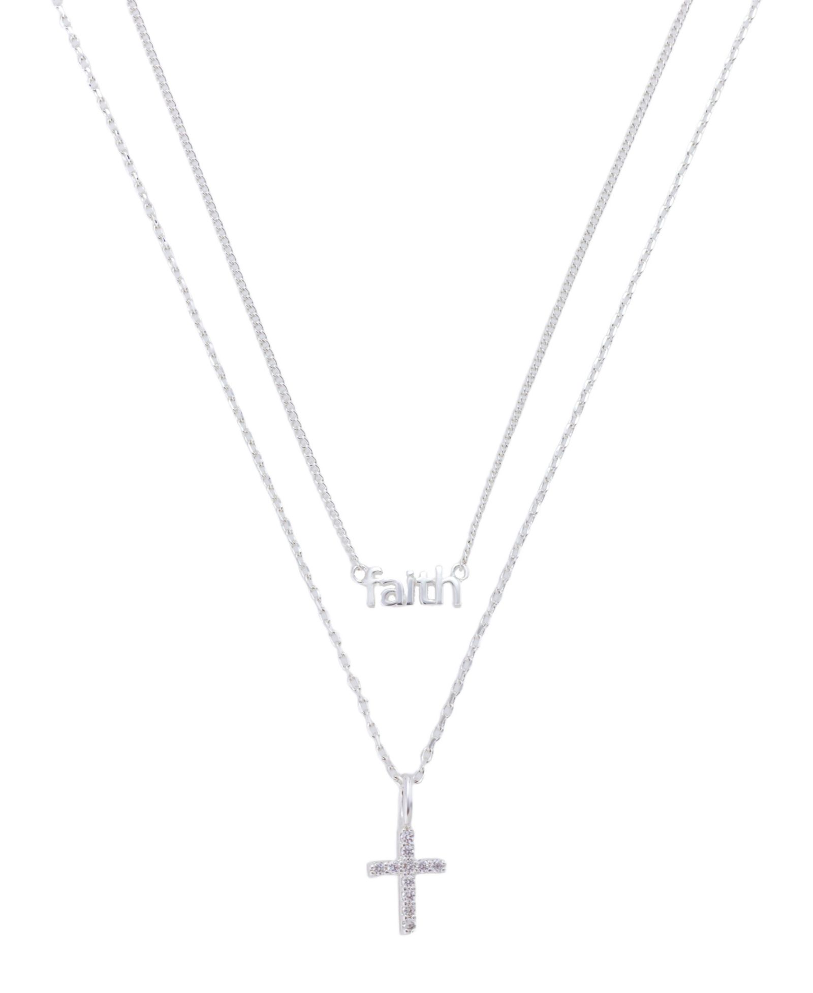 Unwritten Cubic Zirconia Faith Duo набор ожерелий