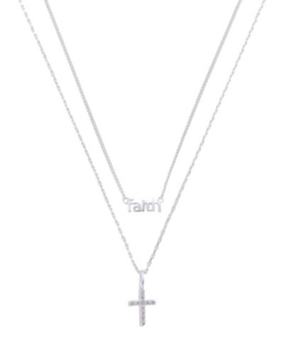 Unwritten Cubic Zirconia Faith Duo набор ожерелий