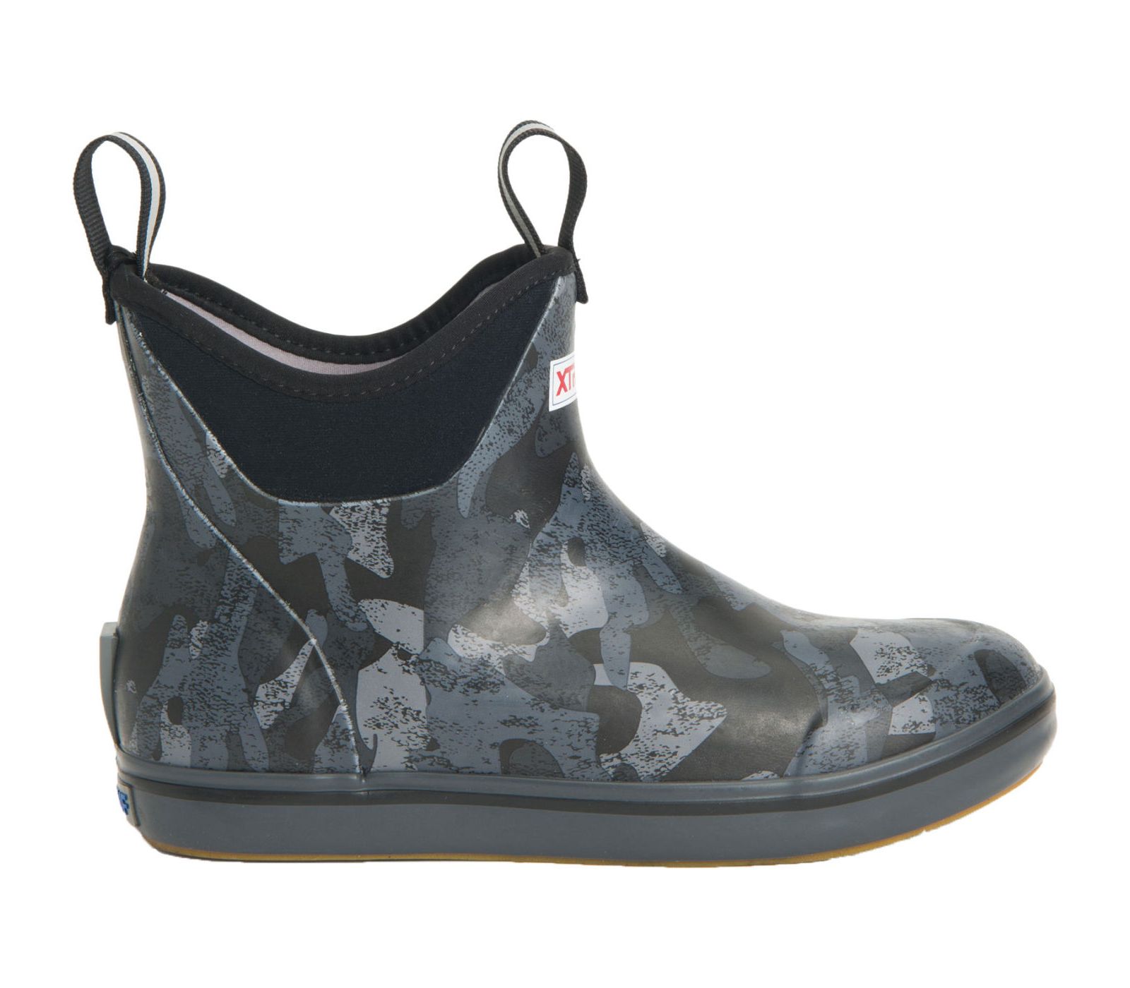 Women's Black Camo Ankle Deck Boot