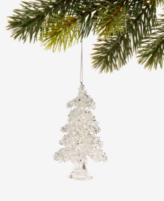 Holiday Lane Christmas Glitters Clear Tree Ornament, Macy's Exclusive