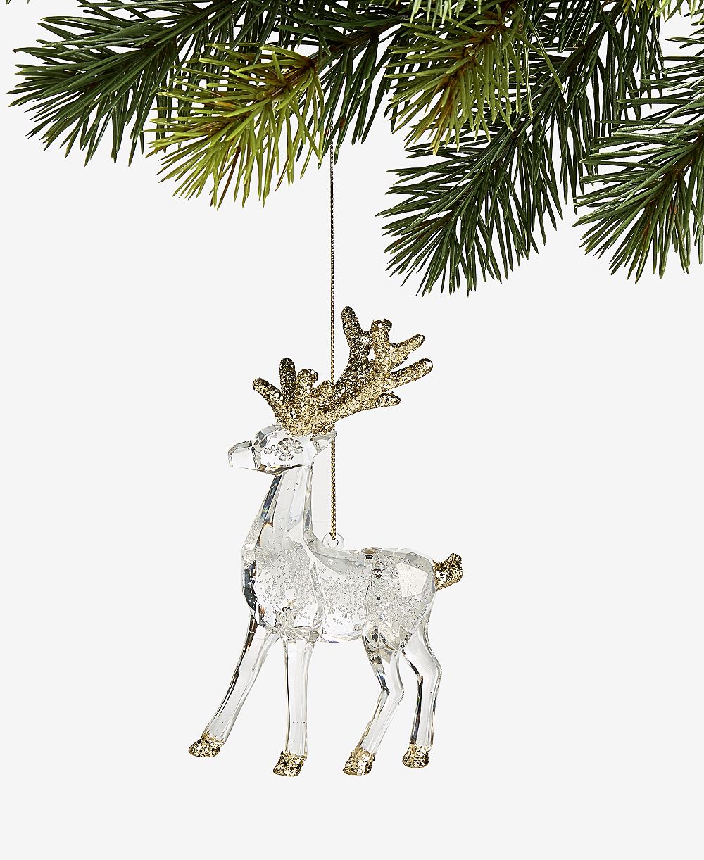 Украшение Holiday Lane Gilded Glamour Clear And Gold Deer