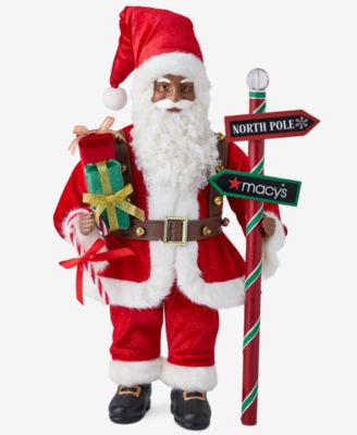 Holiday Lane Декоративная фигурка Santa African American с табличкой