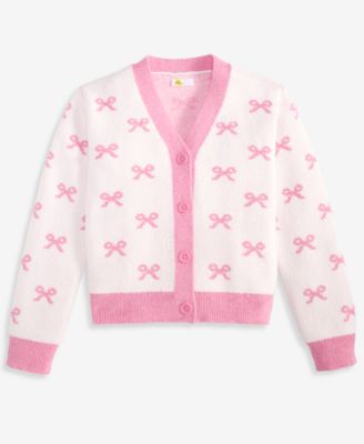 Epic Threads Girls' 5-20 Bow Pattern Long-Sleeve Cardigan, Macy's Exclusive