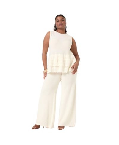 Женский топ June & Vie Ruffled-Hem Peplum