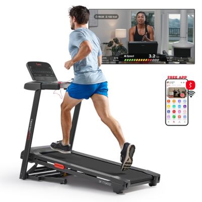 Sunny Health & Fitness Active 400 Smart Auto Incline Treadmill with WiFi & Bluetooth
