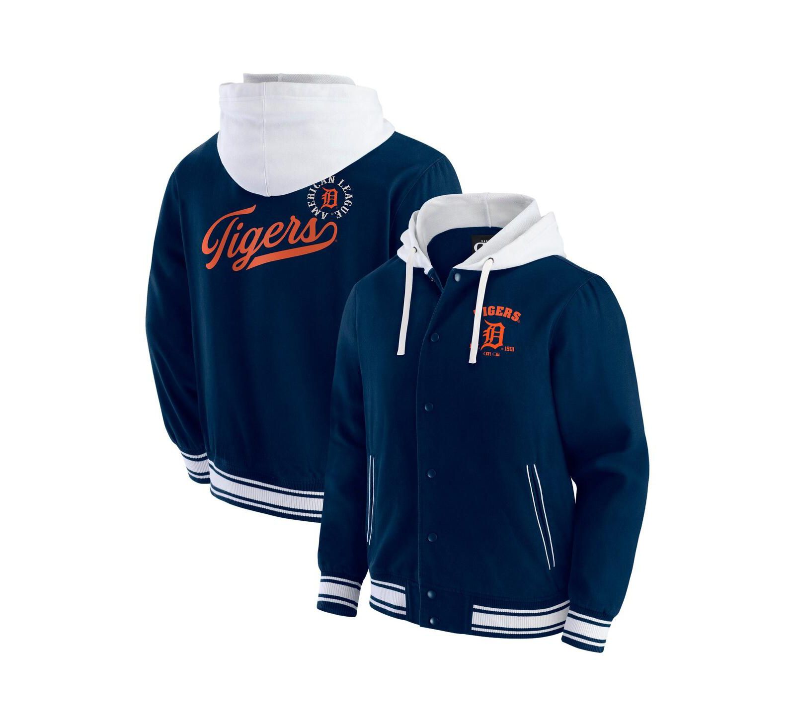 Fanatics Men's Navy Detroit Tigers Full-Snap Hooded Jacket