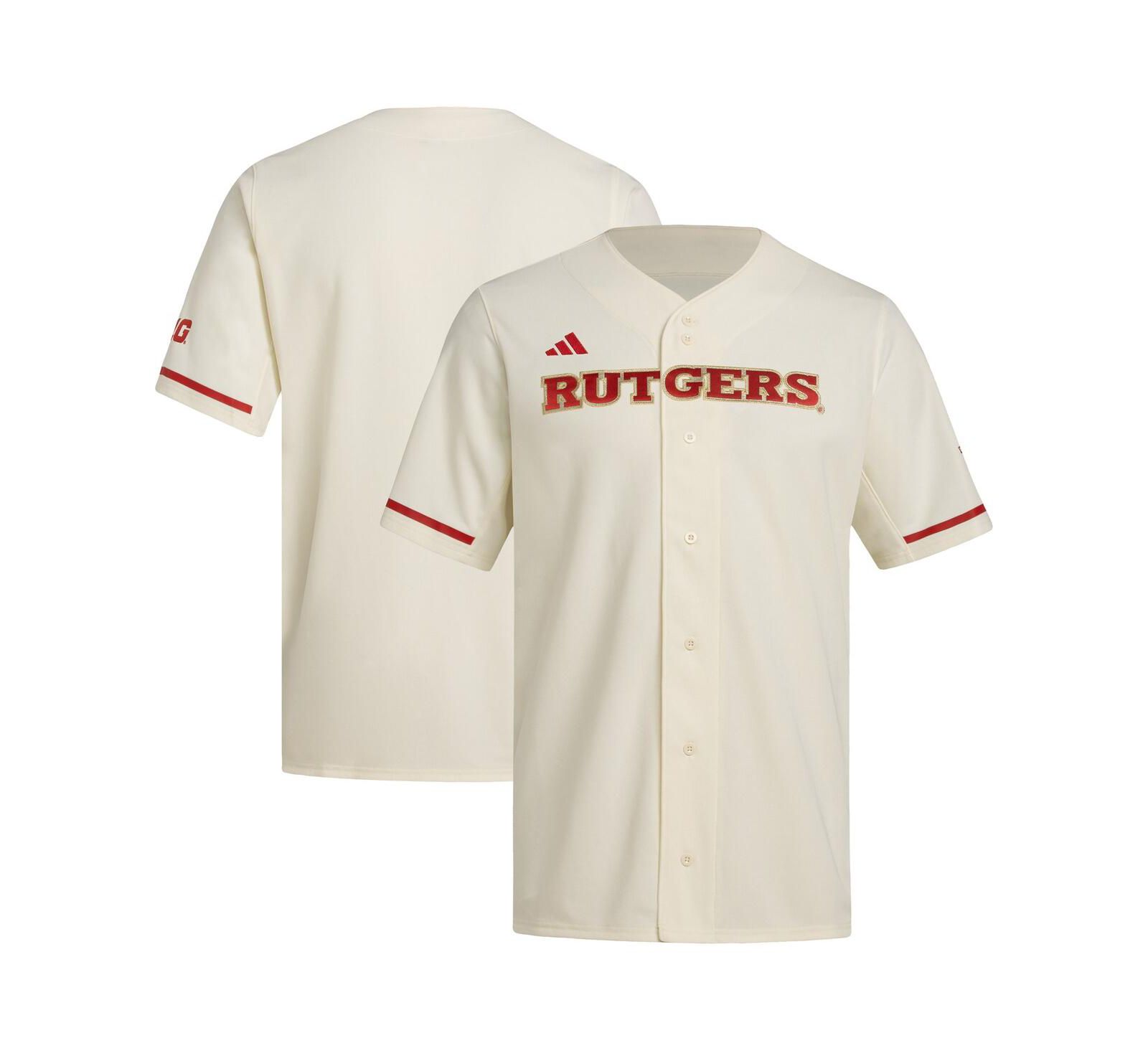 Adidas Men's Cream Rutgers Scarlet Knights Replica Baseball Jersey
