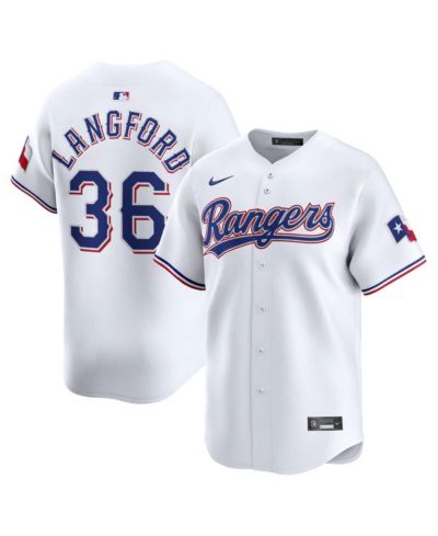 Мужская джерси Nike Wyatt Langford White Texas Rangers Home Limited Player