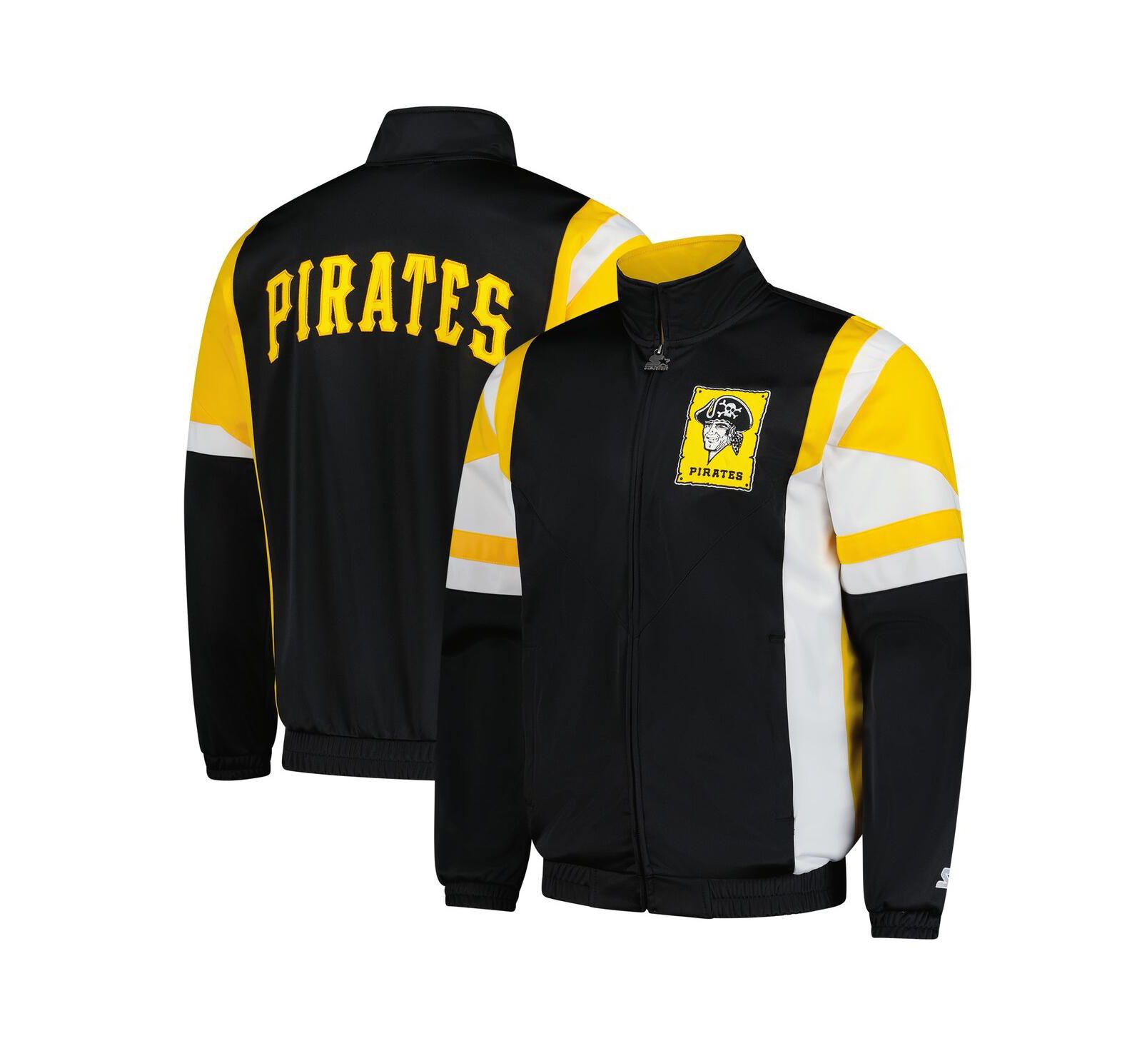 Starter Мужской Black/Gold Pittsburgh Pirates Contender Tricot Full-Zip Track Jacket