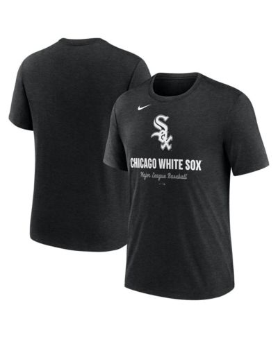 Мужская футболка Nike Heather Black Chicago White Sox Logo Tri-Blend