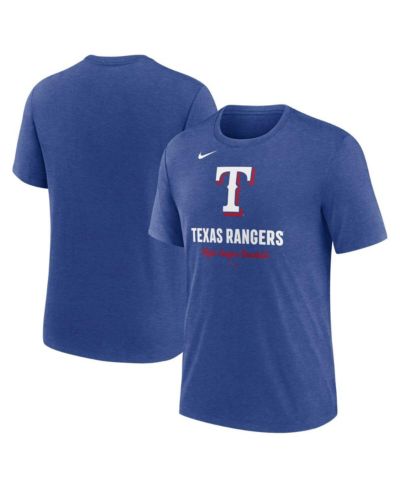 Мужская футболка Nike Heather Royal Texas Rangers Logo Tri-Blend