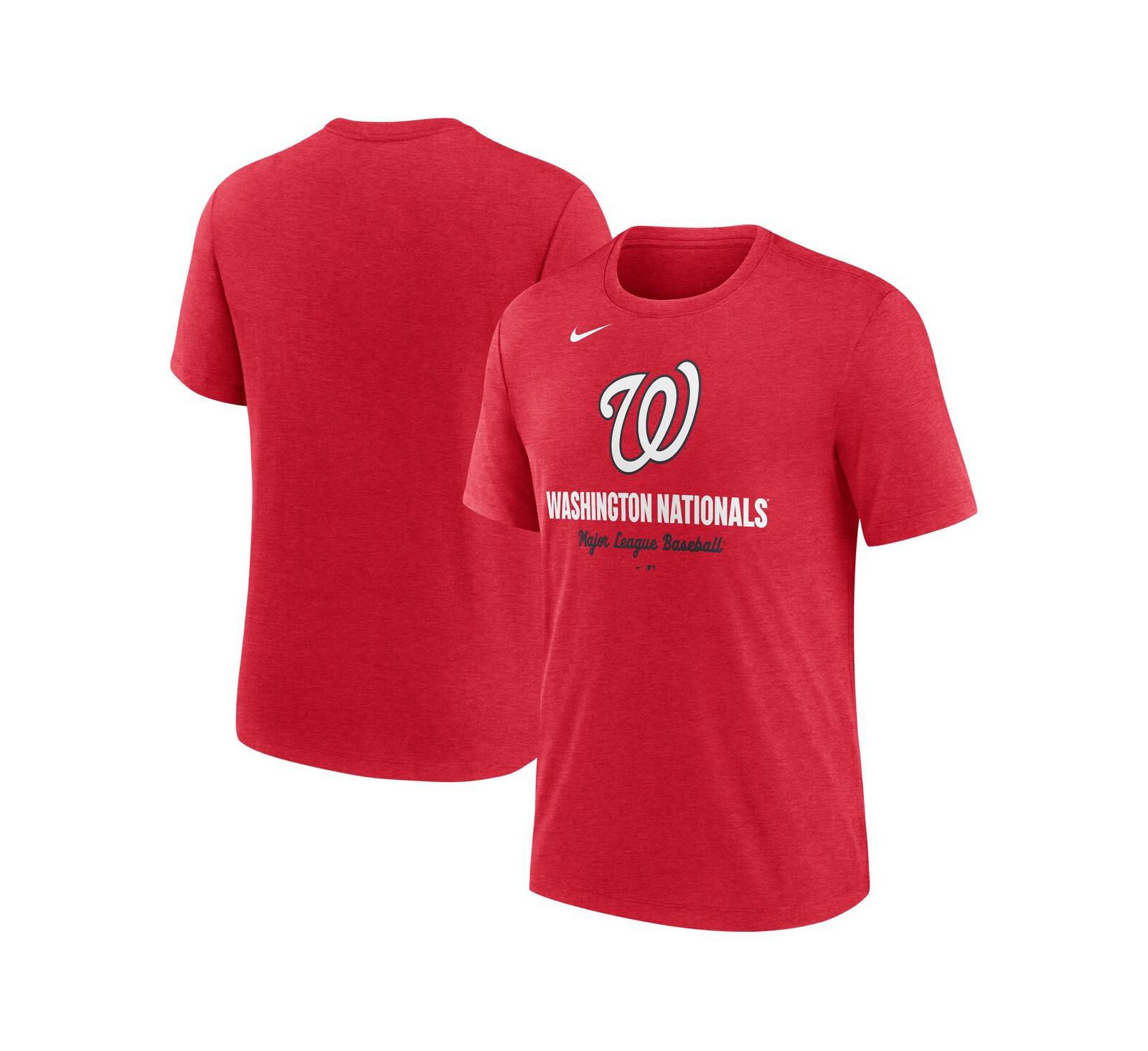 Мужская футболка Nike Washington Nationals Logo Tri-Blend