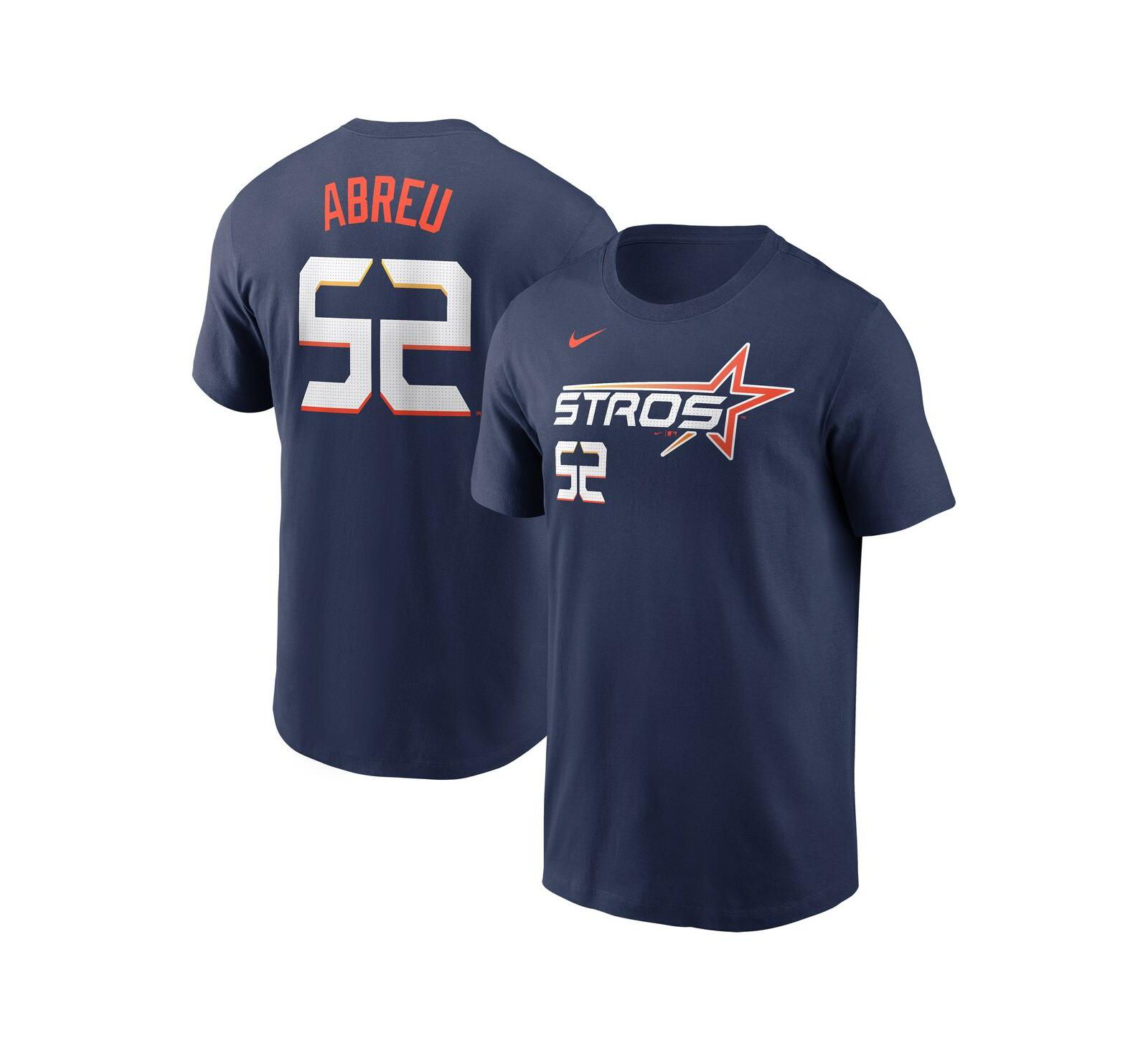 Nike Men's Bryan Abreu Navy Houston Astros 2025 City Connect Fuse Name & Number T-Shirt