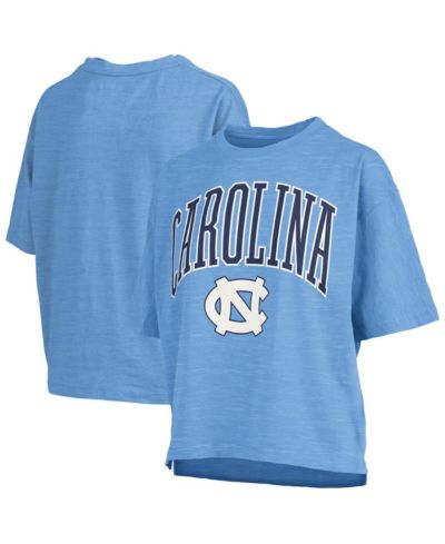 Женская футболка Pressbox Women's Carolina Blue North Carolina Tar Heels Nelson Arch Over Logo Oversized Slub T-Shirt