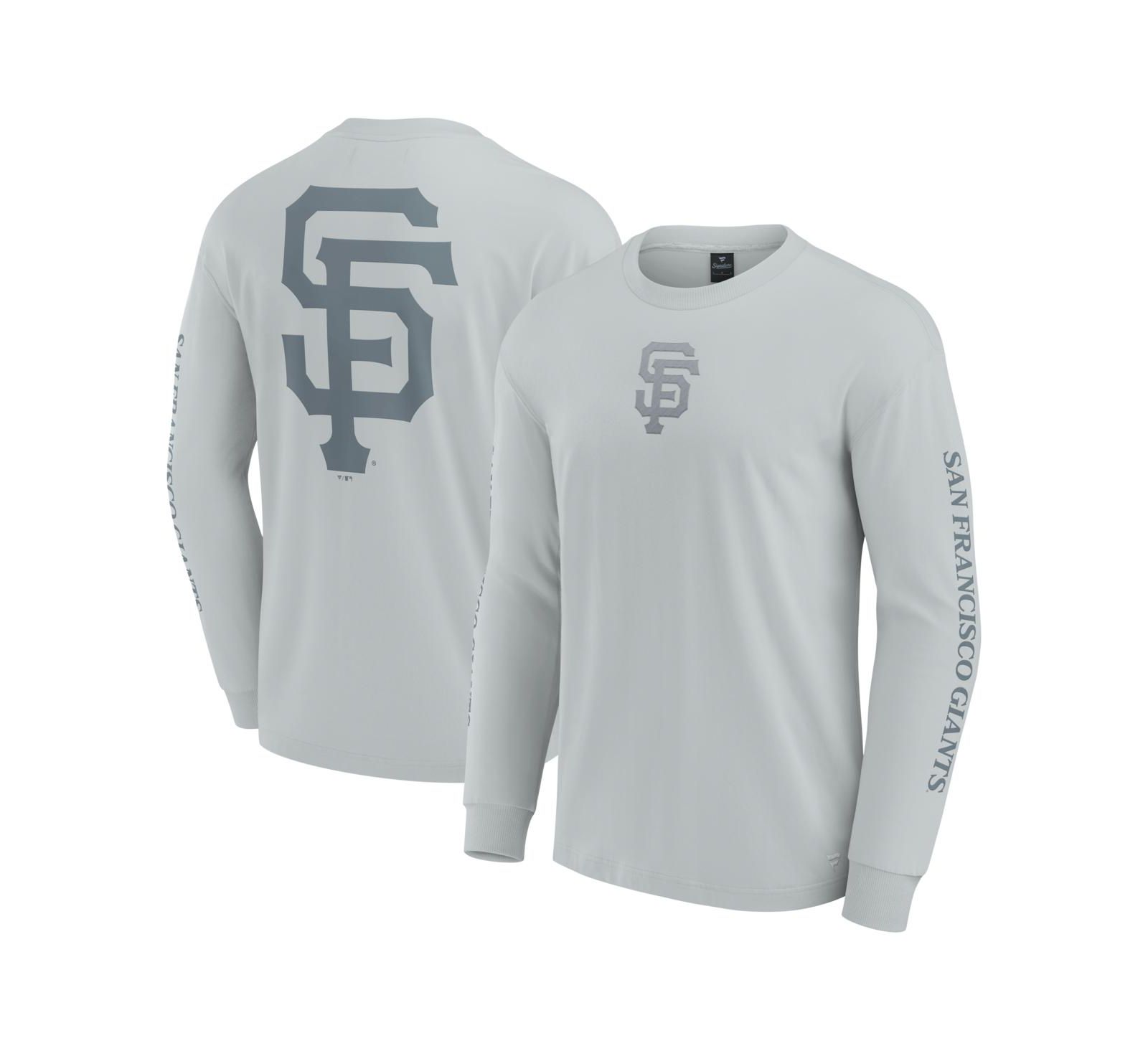 Мужская футболка Fanatics Gray San Francisco Giants Elements Strive с длинным рукавом