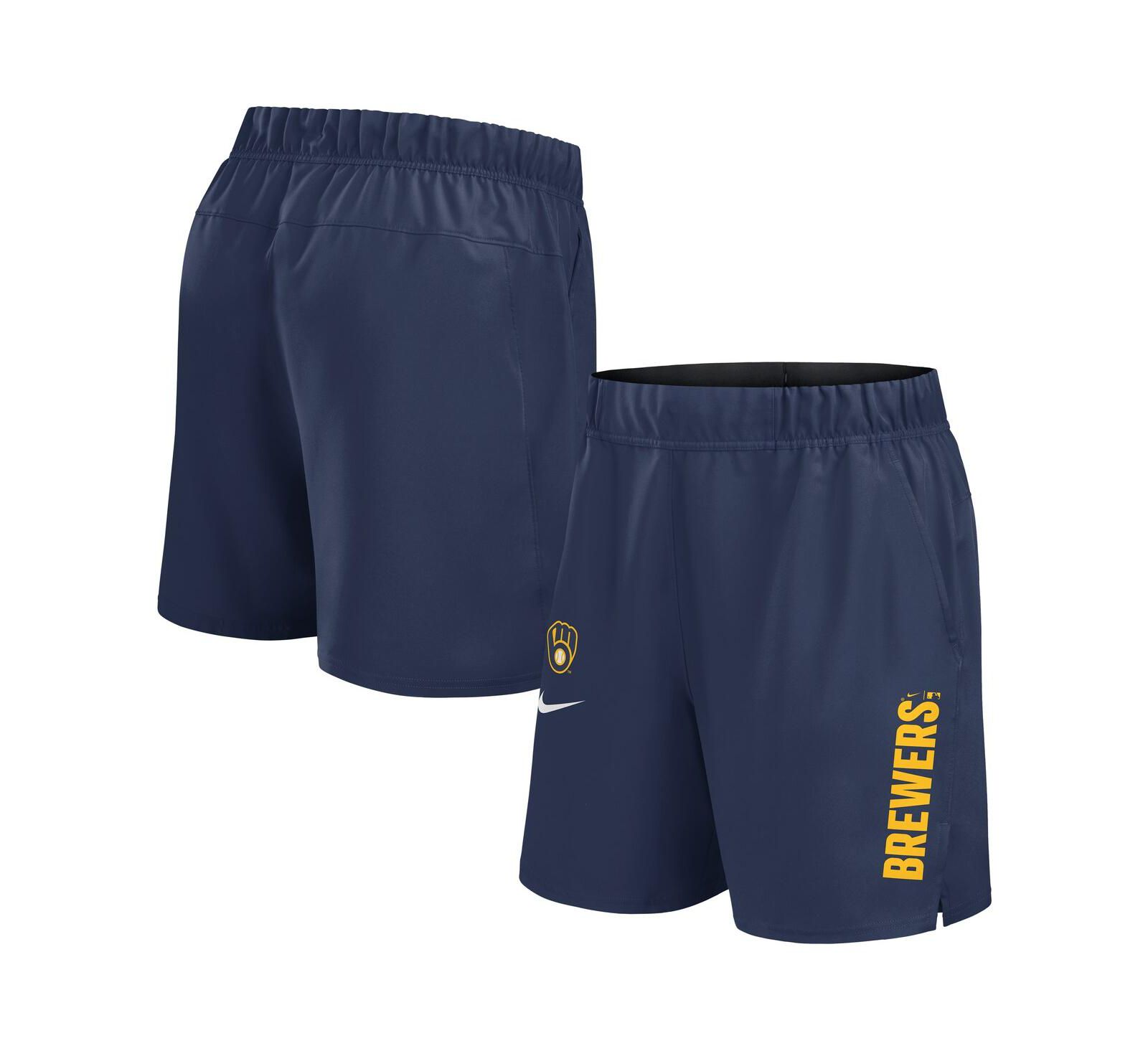 Nike Men's Navy Milwaukee Brewers Woven Victory Performance Shorts