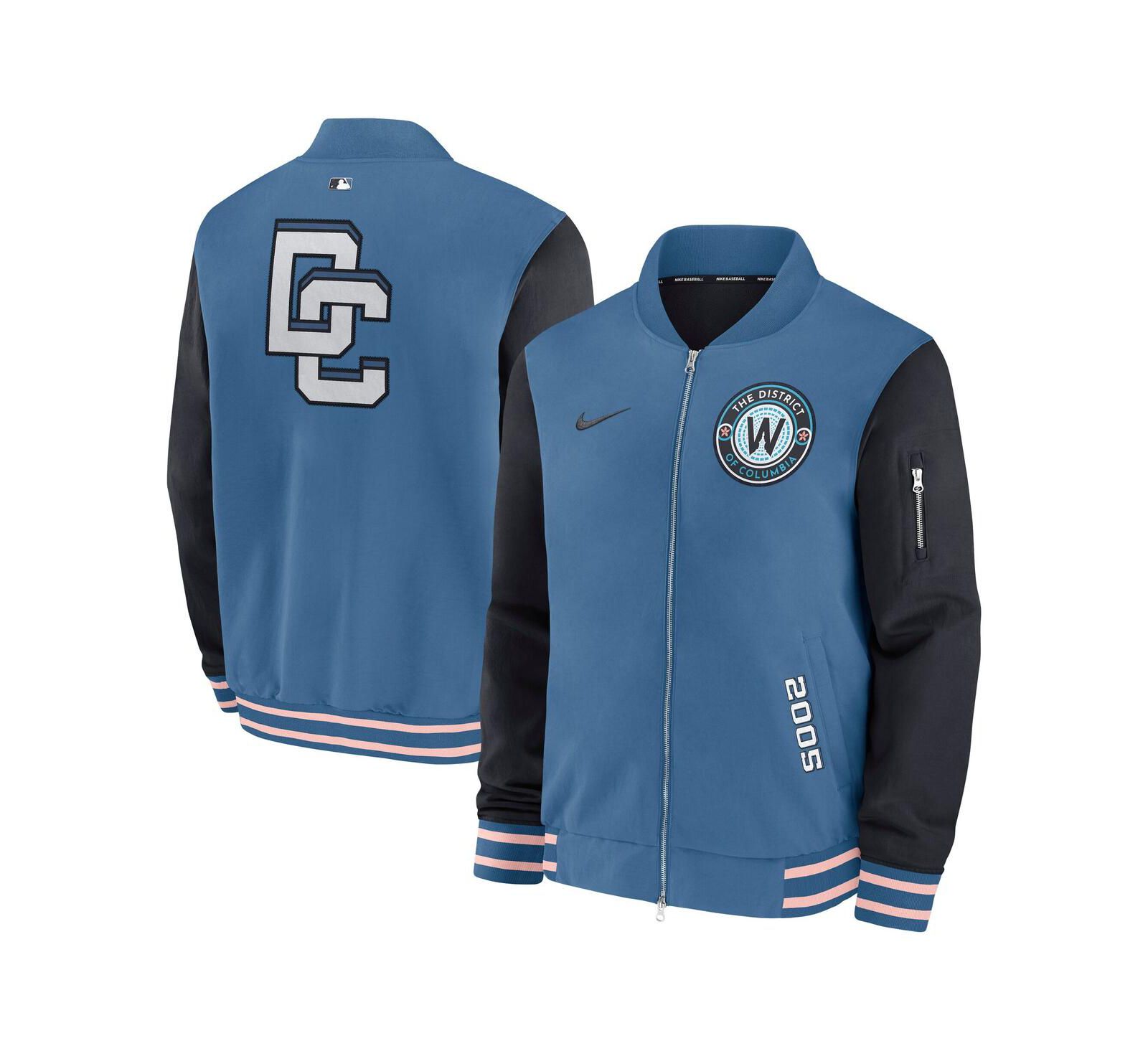 Мужская куртка Nike Washington Nationals 2025 City Connect Authentic Collection Full-Zip Dugout Bomber