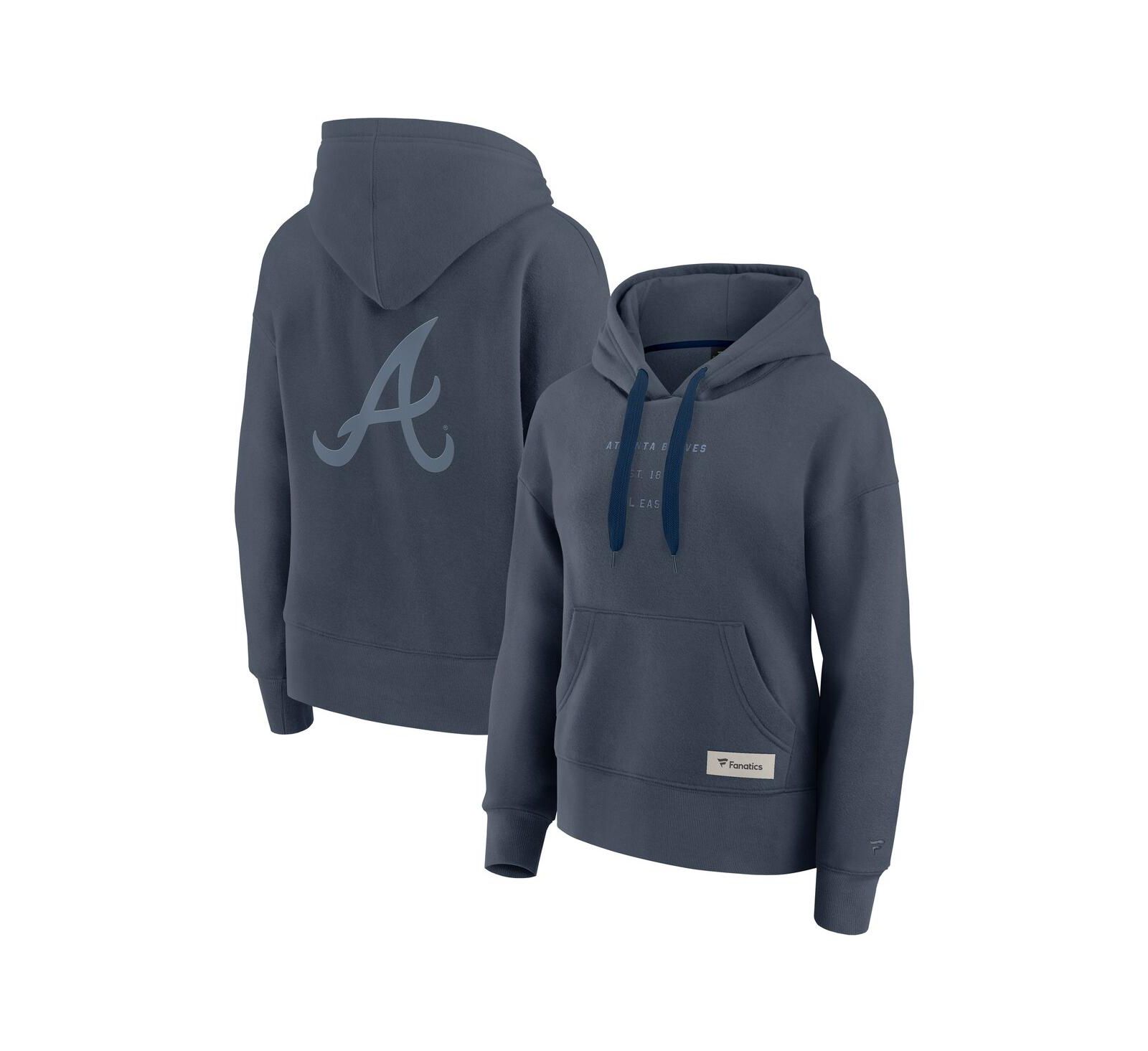 Женское худи Fanatics Blue Atlanta Braves Elements Future Ground Subtle Tonal