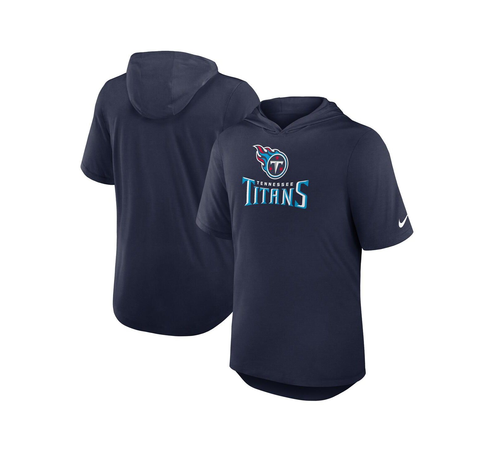 Nike Мужской худи-футболка Navy Tennessee Titans Lockup Tri-Blend