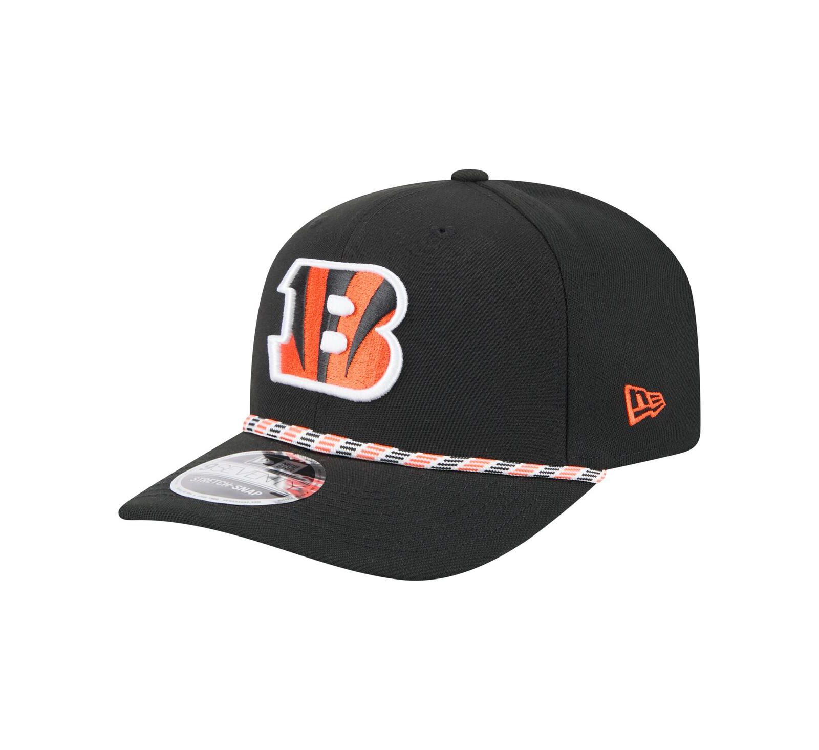 Мужская кепка New Era Black Cincinnati Bengals Gameday Multi Rope 9SEVENTY Stretch-Snap Hat