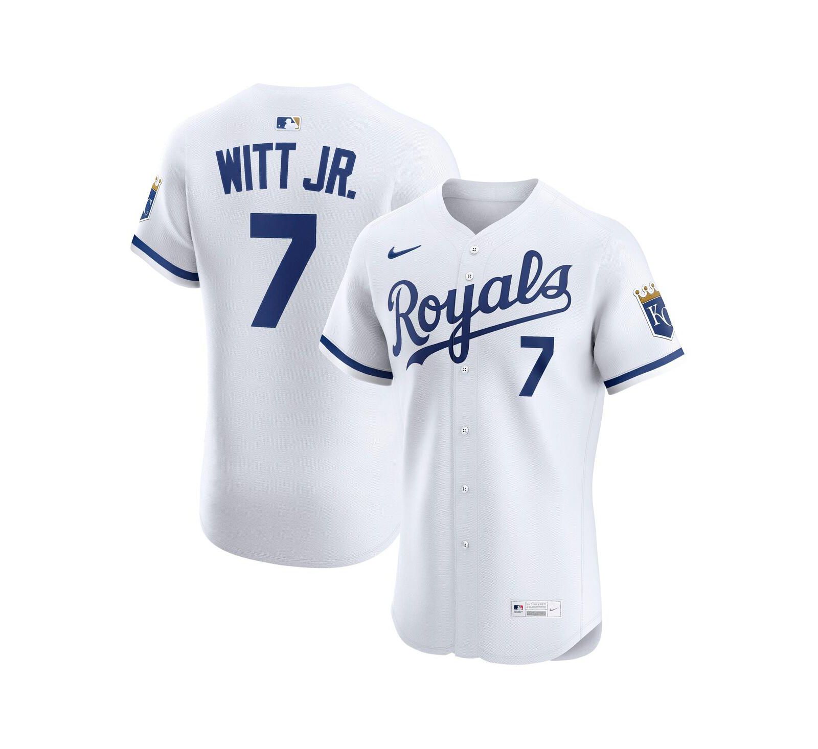 Мужская джерси Nike Bobby Witt Jr. White Kansas City Royals Home Elite