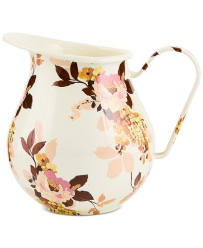 MacKenzie-Childs Wild Rose White Pitcher