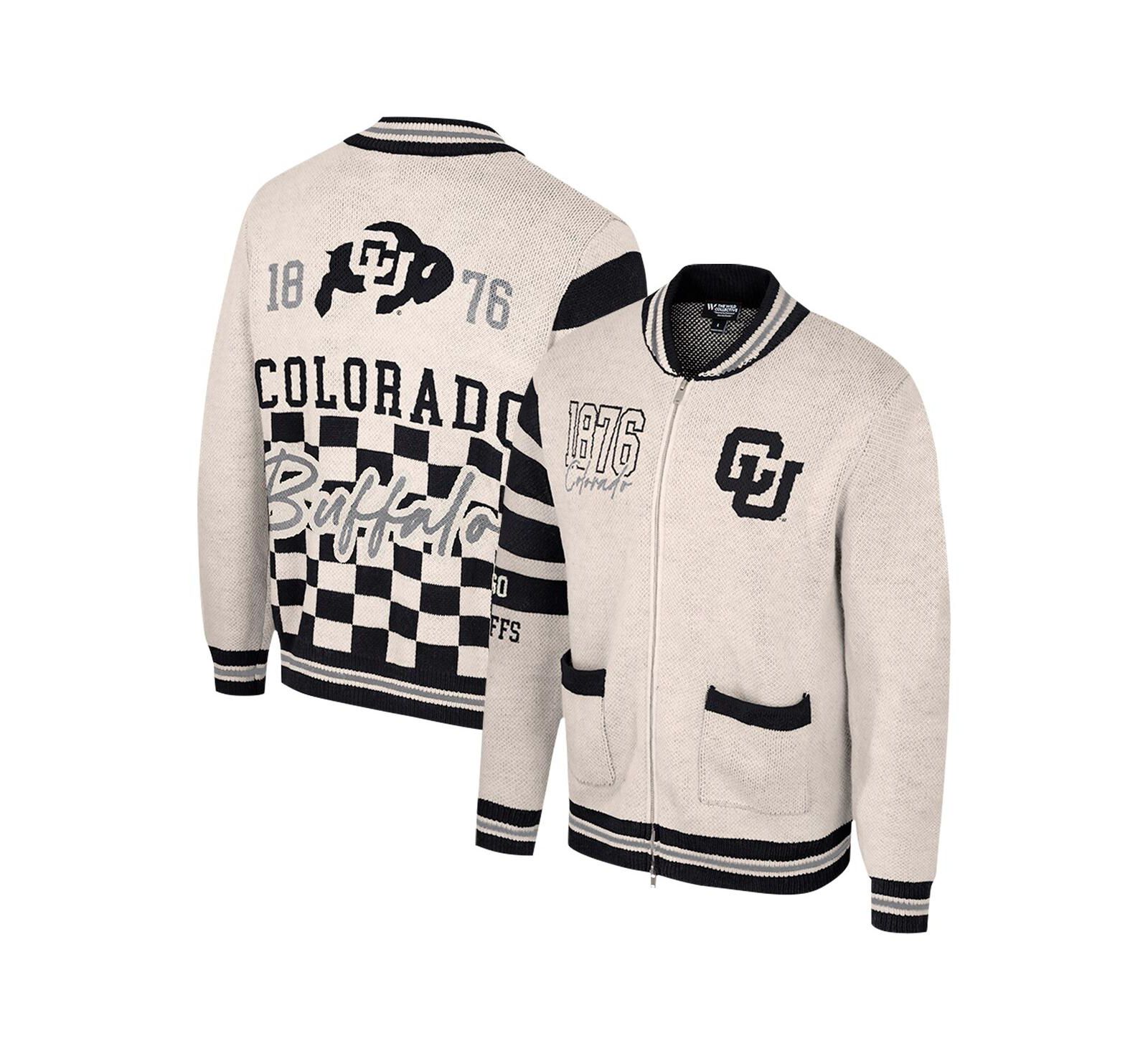 Женский джемпер Colosseum Cream Colorado Buffaloes Jacquard Full-Zip