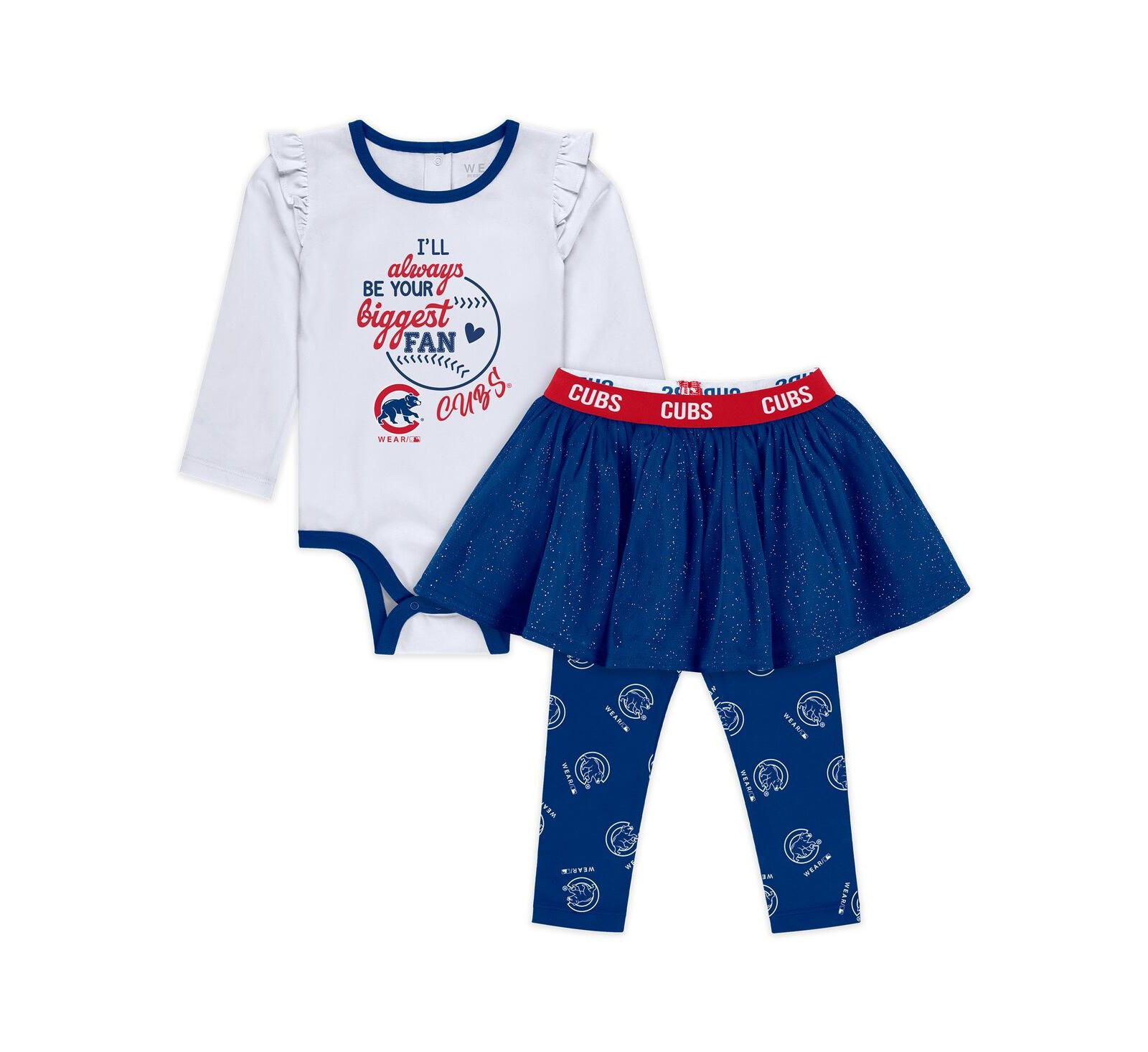 Детский комплект из 3 предметов Chicago Cubs Tutu для мальчиков и девочек