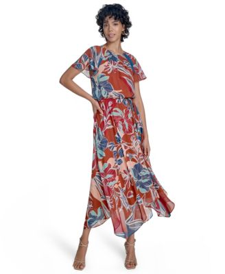 Jessica Howard Petite Short-Sleeve Fit & Flare Dress