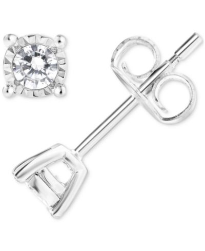Серьги-гвоздики TruMiracle® Diamond Stud 14k White Gold