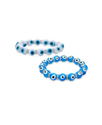 Bling Jewelry набор из 2 растягивающихся браслетов с кристаллом и камнем