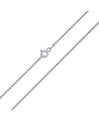 Ожерелье Bling Jewelry из стерлингового серебра .925 с бусинами, длина 20 мм, толщина 2 мм
