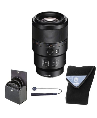 Sony FE 90mm f/2.8 Macro G OSS Lens, Bundle with 62mm Digital Essentials Filter Kit and 15x15" Lens Wrap
