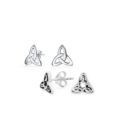 Серьги-гвоздики Bling Jewelry Celtic Irish Infinity Knot, серебро